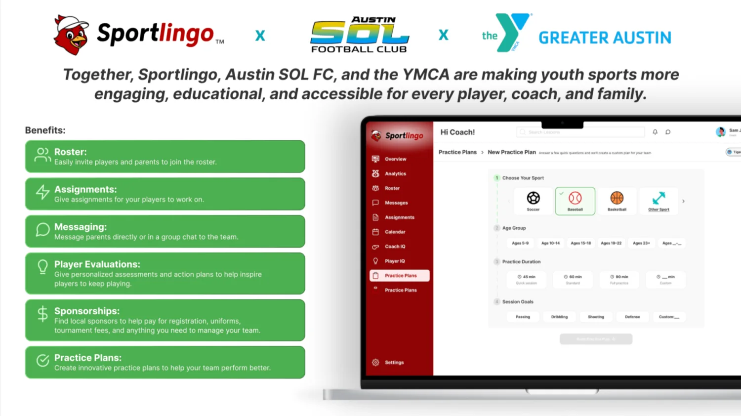 Sportlingo sports learning and team management platform shown across devices